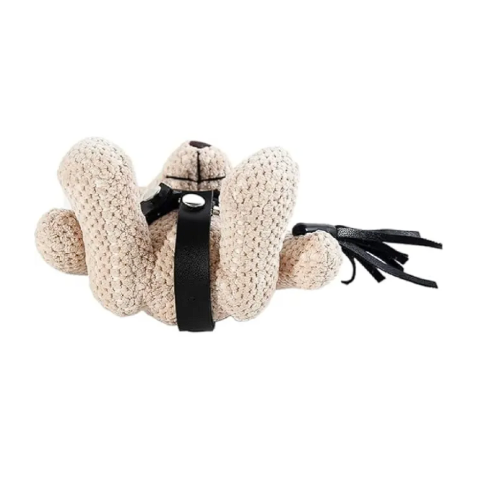 BDSM Teddy Bear Keychain with Mask, Whip & Bondage Outfit