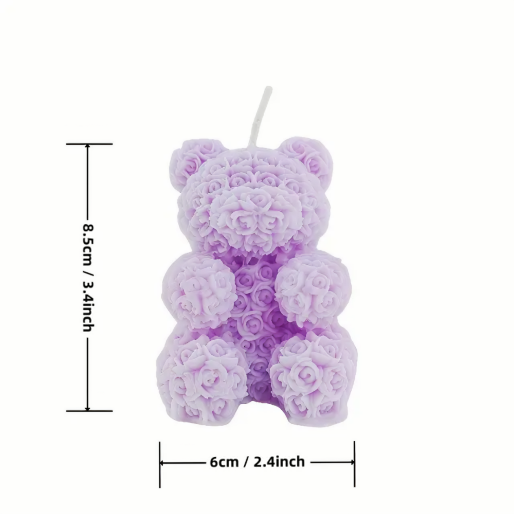 Purple Bear Candle