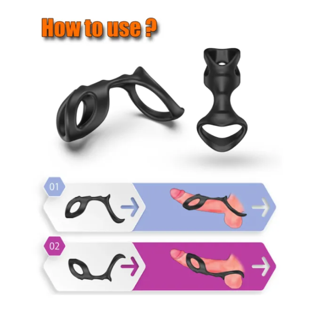 Dual Loop Silicone Cock Ring