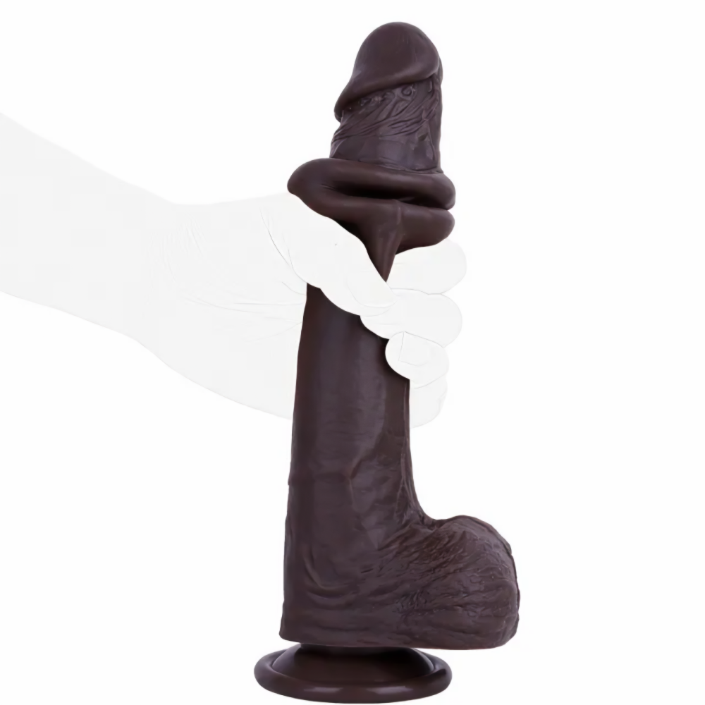 Dark Brown Realistic Dildo
