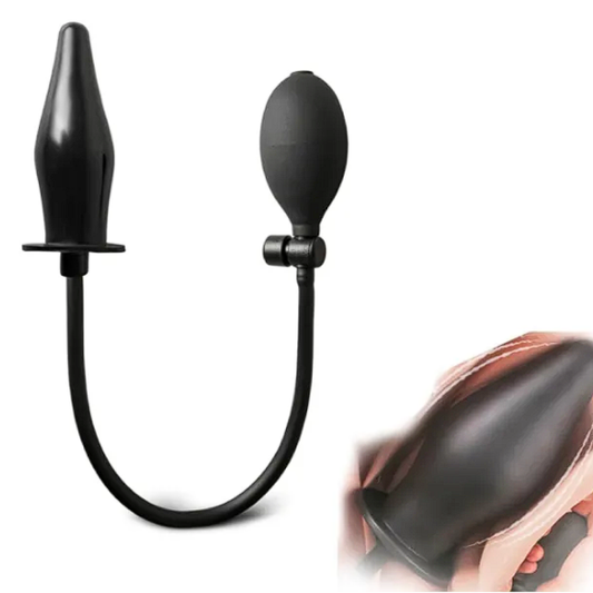 Black Inflatable Anal Plug
