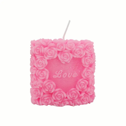 Pink Rose Wax Scented Candle