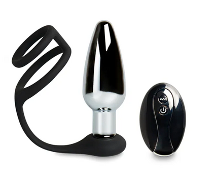 Vibrating Butt Plug with Silicone Rings