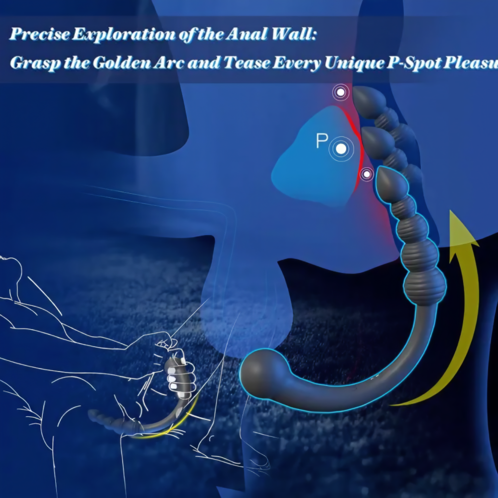 Black Flexible Vibrating Prostate & Anal Wand