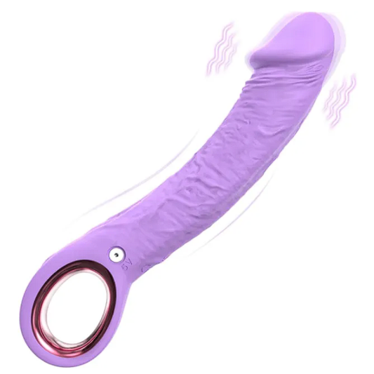 Purple Silicone Vibrator with G-Spot Stimulation