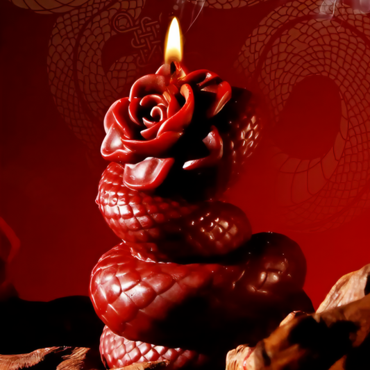 Red Flower Candle