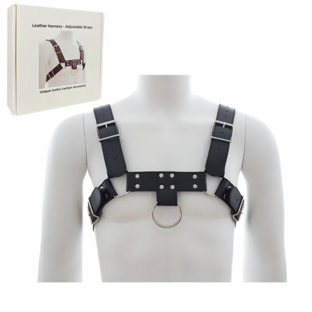 Adjustable Black Chest Harness