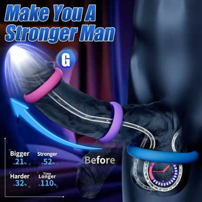 Multicolor Silicone Cock Ring Set