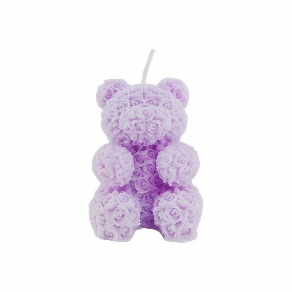 Purple Bear Candle