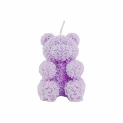 Purple Bear Candle