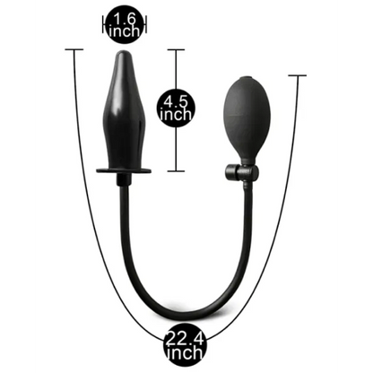 Black Inflatable Anal Plug