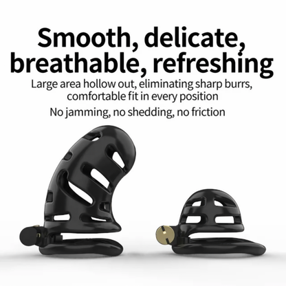 Black ABS Male Chastity Cage Set