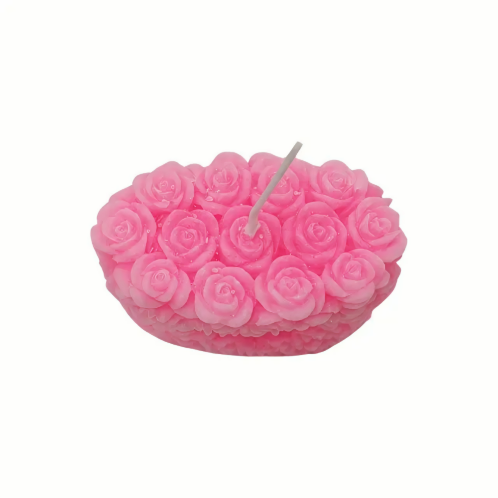 Pink Rose Wax Scented Candle