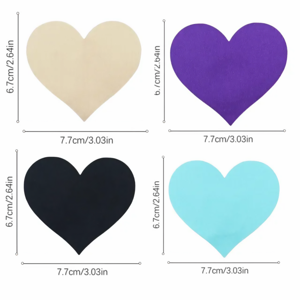Multicolor Heart Nipple Pasties