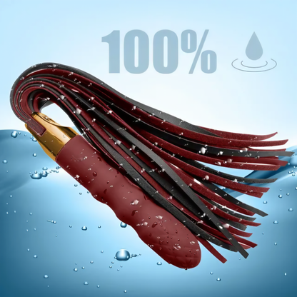 Wine Red Rechargeable Whip with Textured Handle