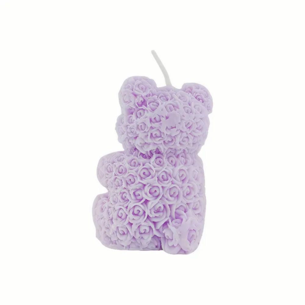 Purple Bear Candle