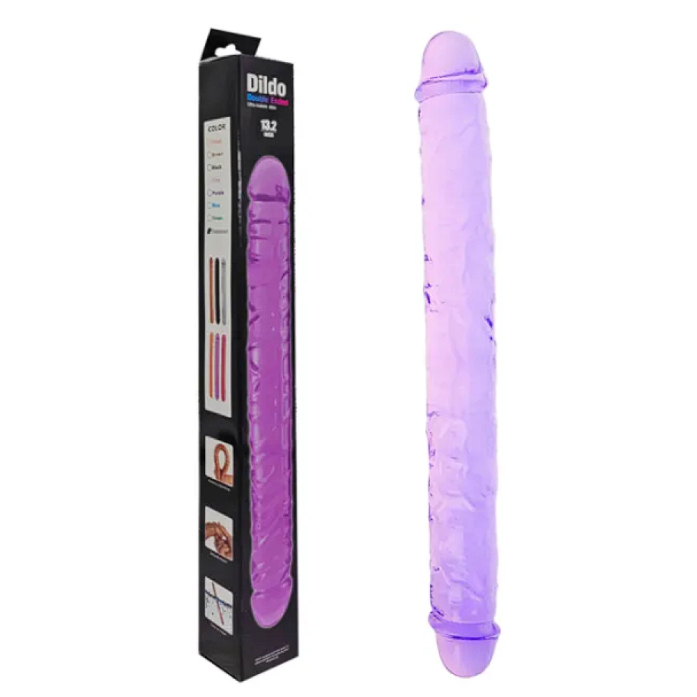 Clear Purple Double Ended Dildo