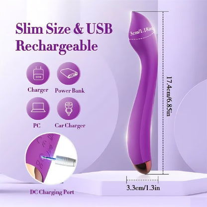 Purple Silicone Rechargeable Vibrator