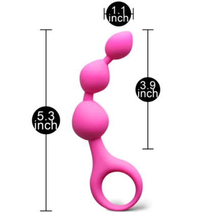 Anal Tri-ball Beaded Butt Plug