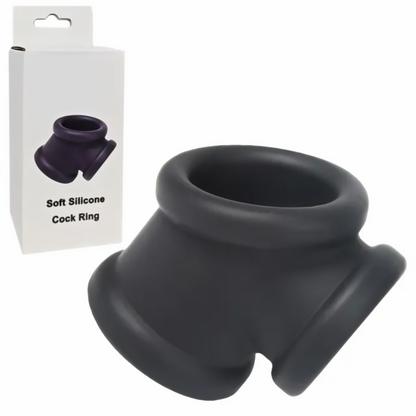 Black Silicone Cock Ring