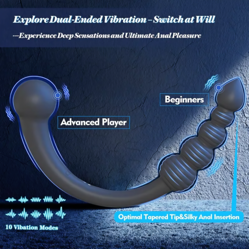 Black Flexible Vibrating Prostate & Anal Wand