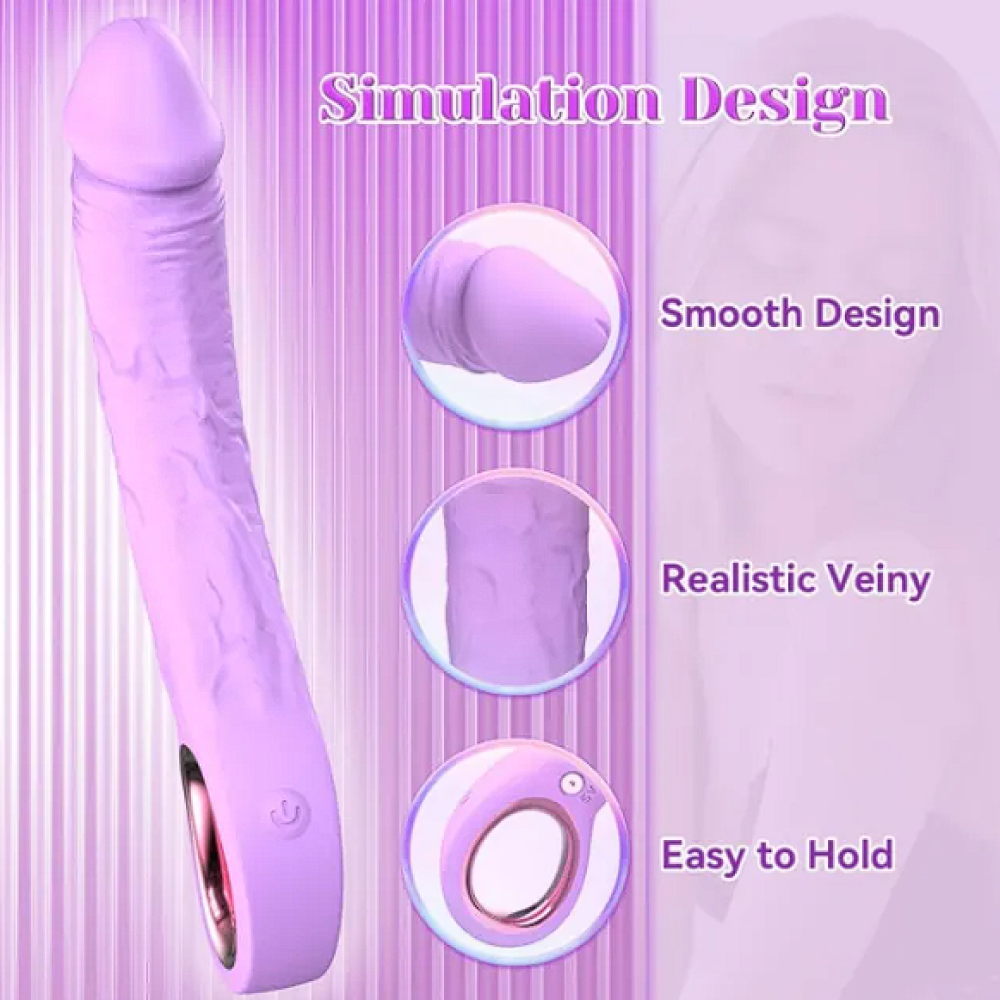 Purple Silicone Vibrator with G-Spot Stimulation