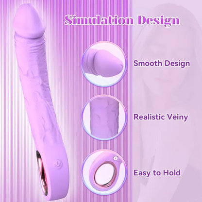 Purple Silicone Vibrator with G-Spot Stimulation