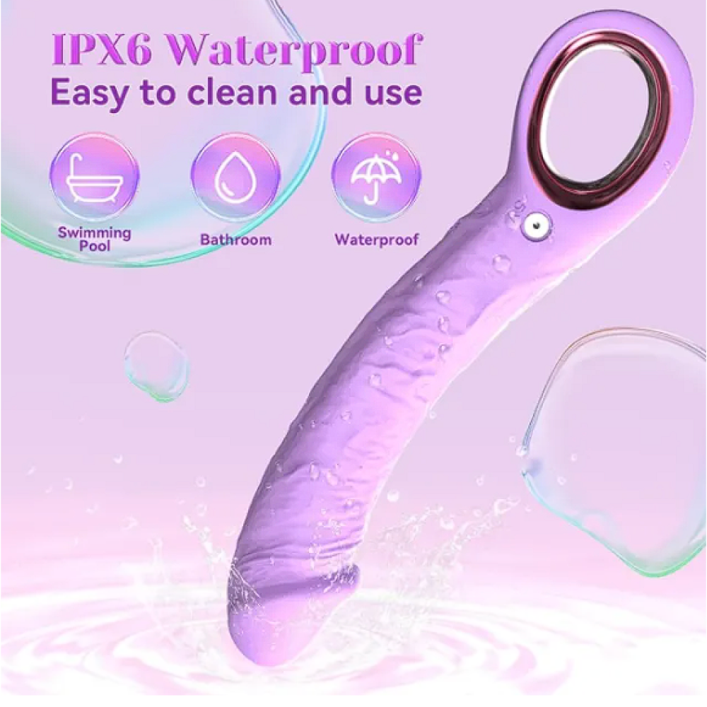 Purple Silicone Vibrator with G-Spot Stimulation