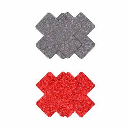 Glitter Cross Nipple Pasties