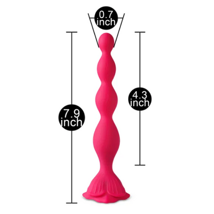 Anal Beads with Flower-Shaped Base