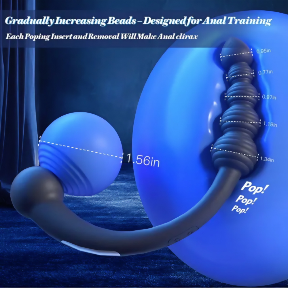 Black Flexible Vibrating Prostate & Anal Wand