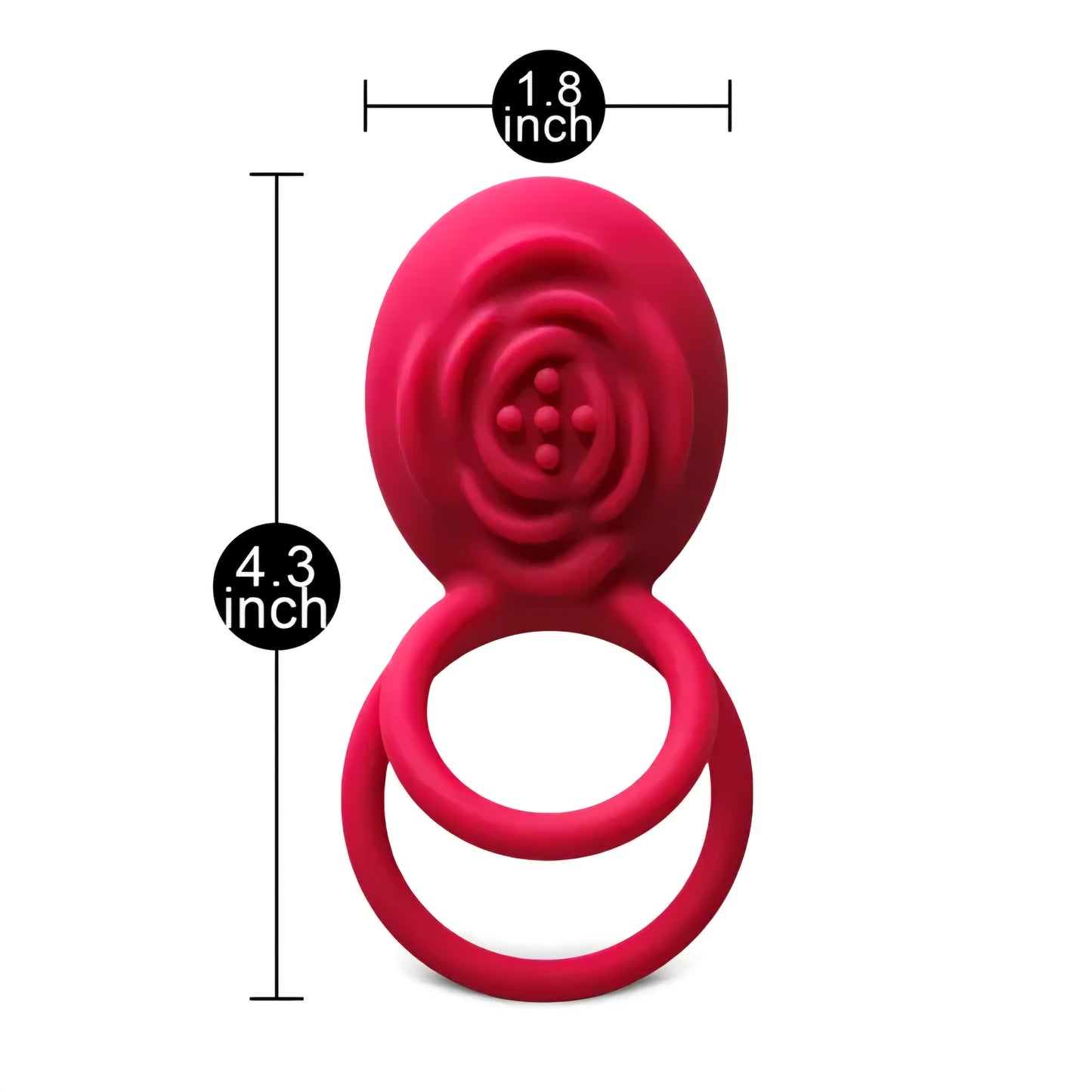 Magenta Silicone Vibrating Cock Ring