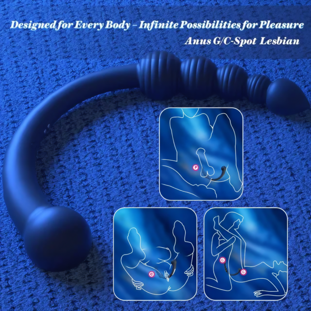 Black Flexible Vibrating Prostate & Anal Wand