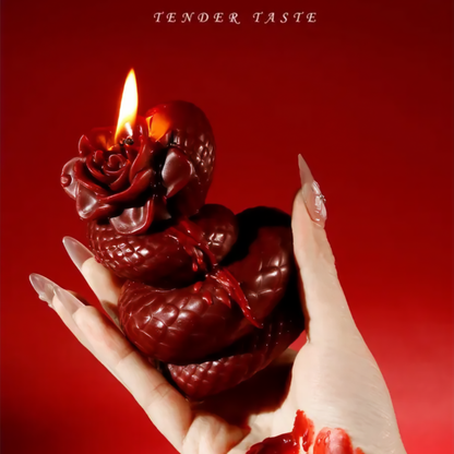 Red Flower Candle
