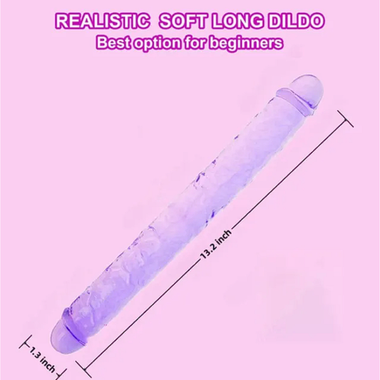 Clear Purple Double Ended Dildo