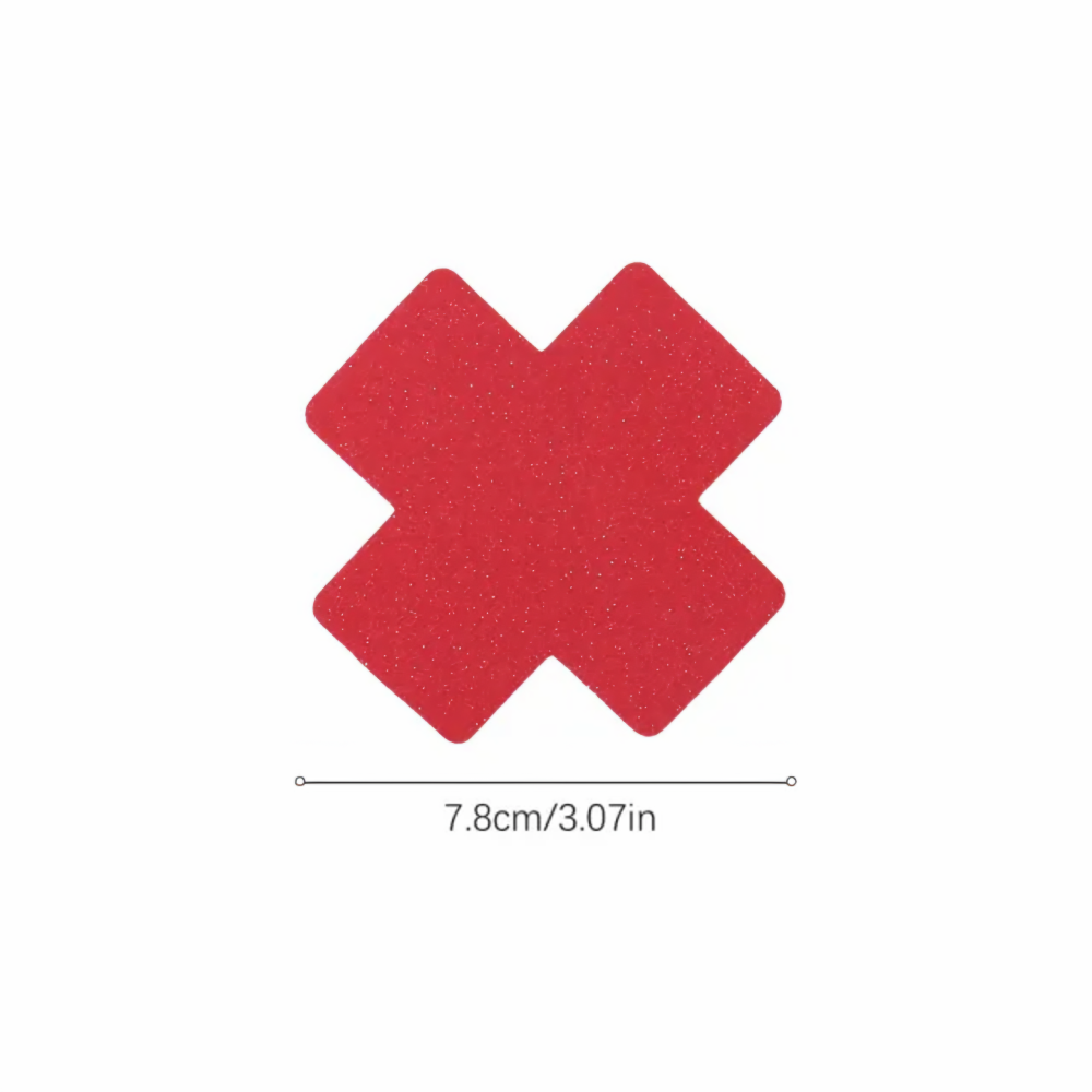 Glitter Cross Nipple Pasties