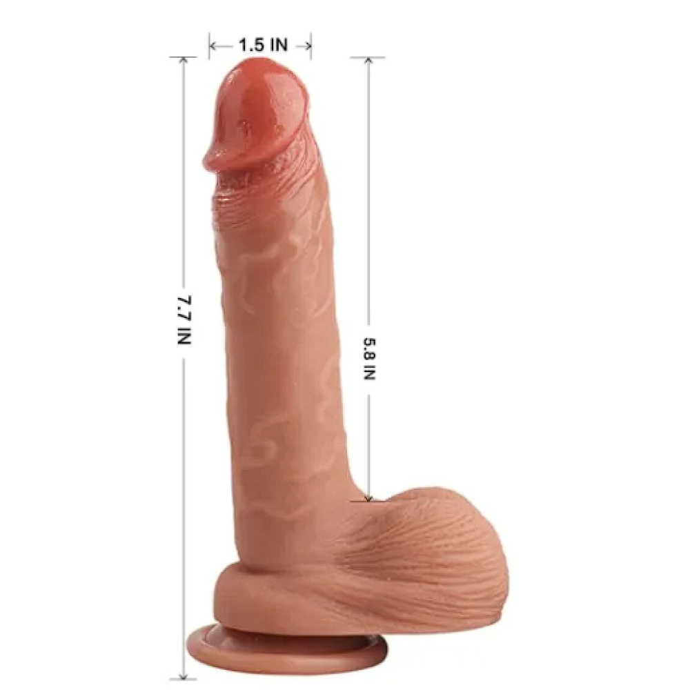 Realistic Dildo with Balls and Strong Suction Cup