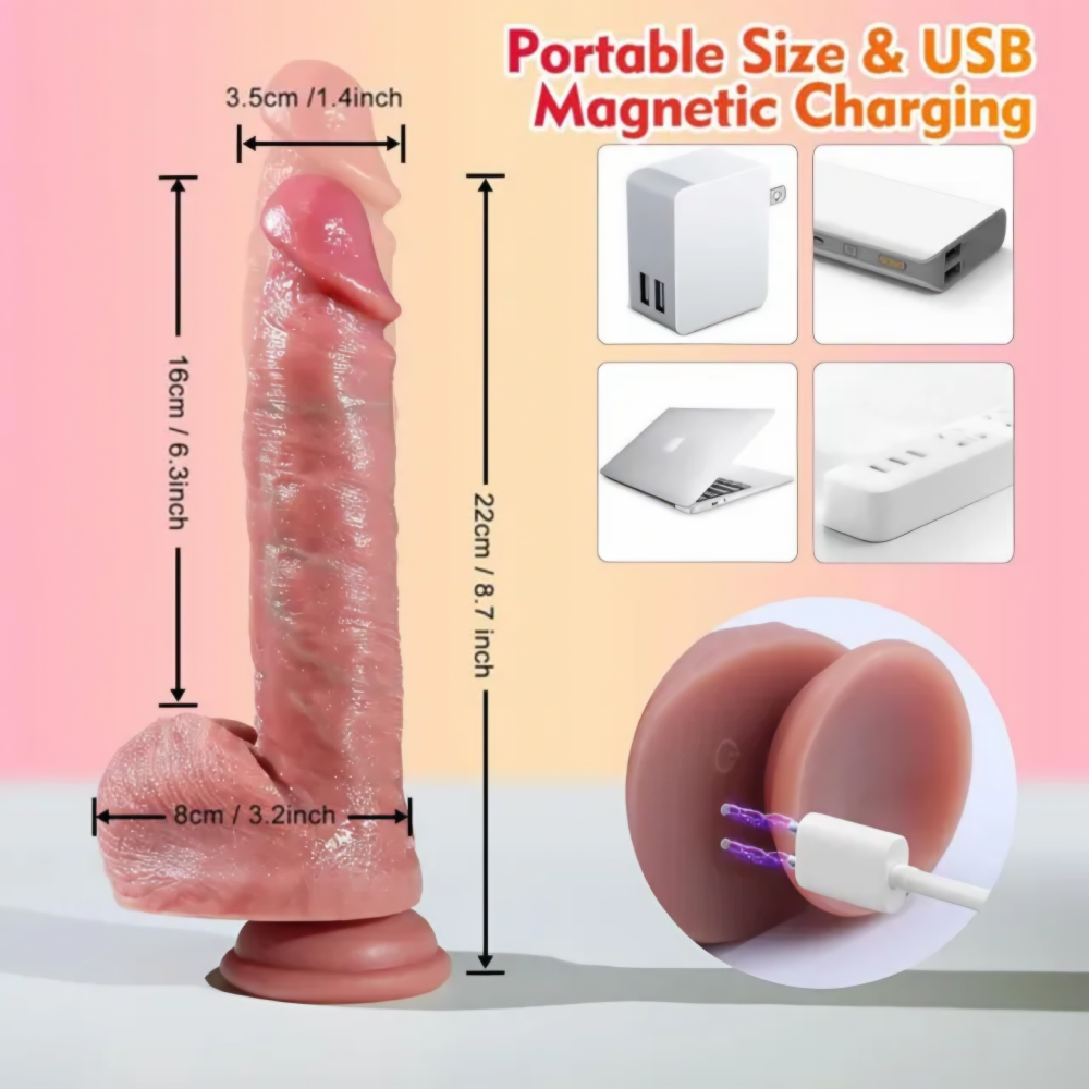 Vibrating and Thrusting Dildo