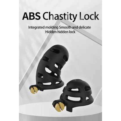 Black ABS Male Chastity Cage Set