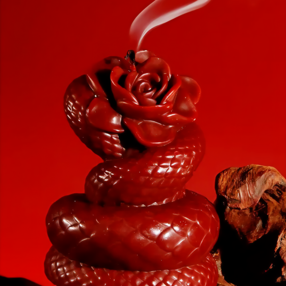 Red Flower Candle