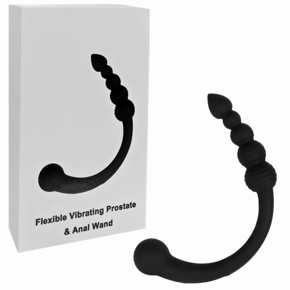 Black Flexible Vibrating Prostate & Anal Wand