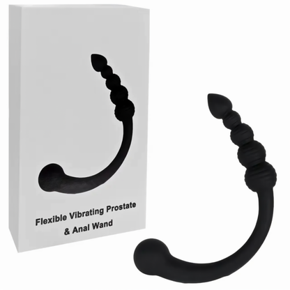 Black Flexible Vibrating Prostate & Anal Wand