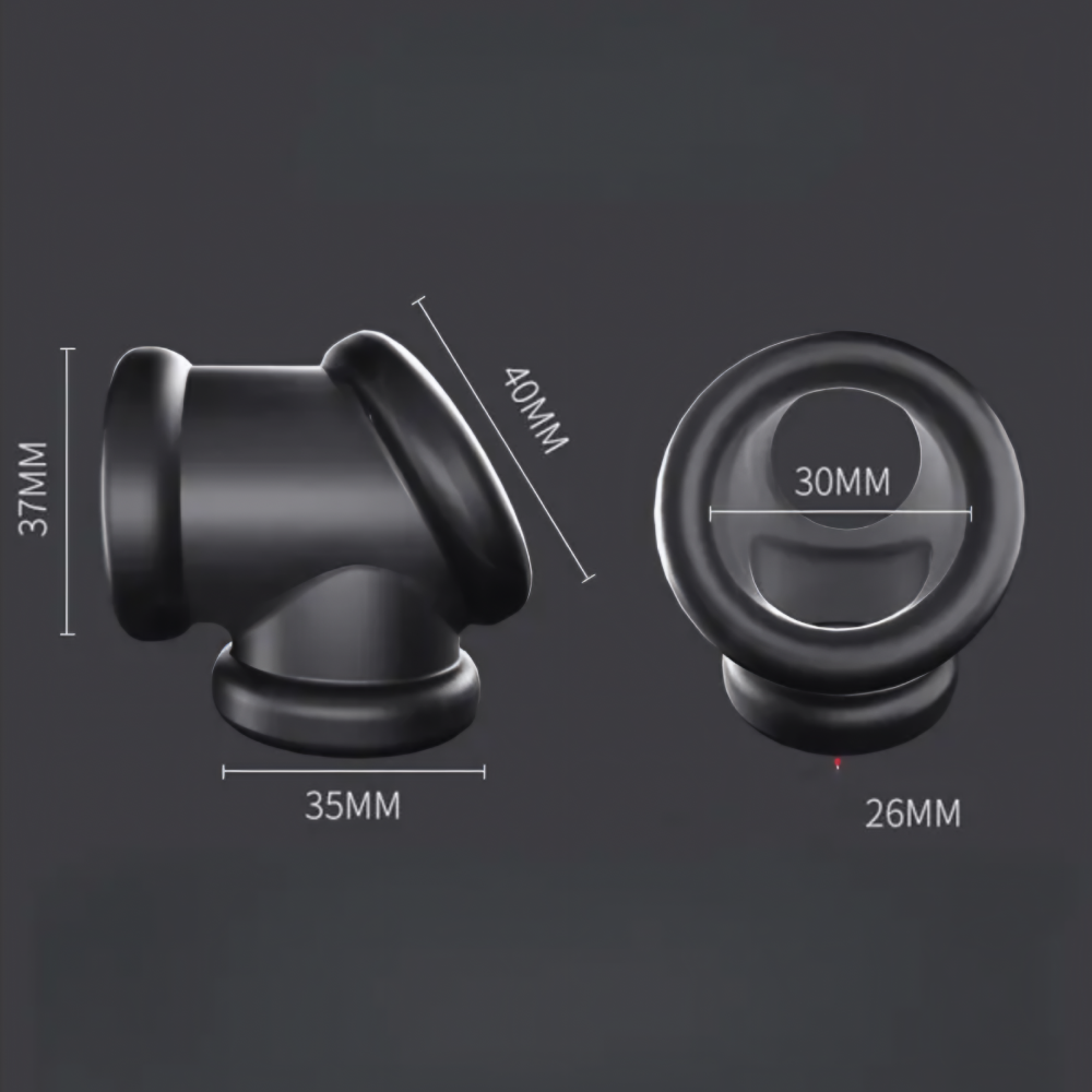 Black Silicone Cock Ring