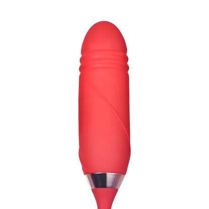 Clitoral Sucking Rose with Thrusting Vibrator