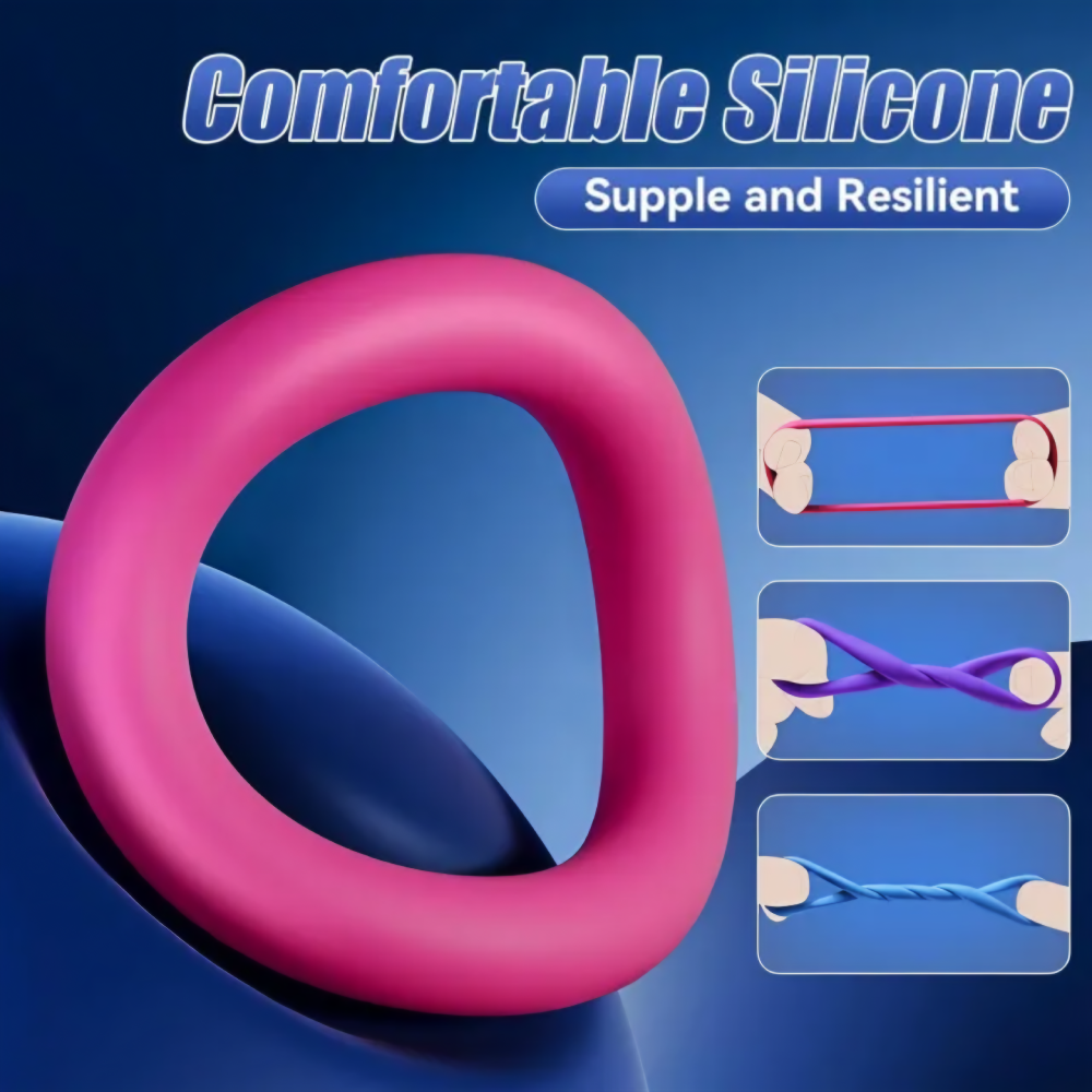 Multicolor Silicone Cock Ring Set
