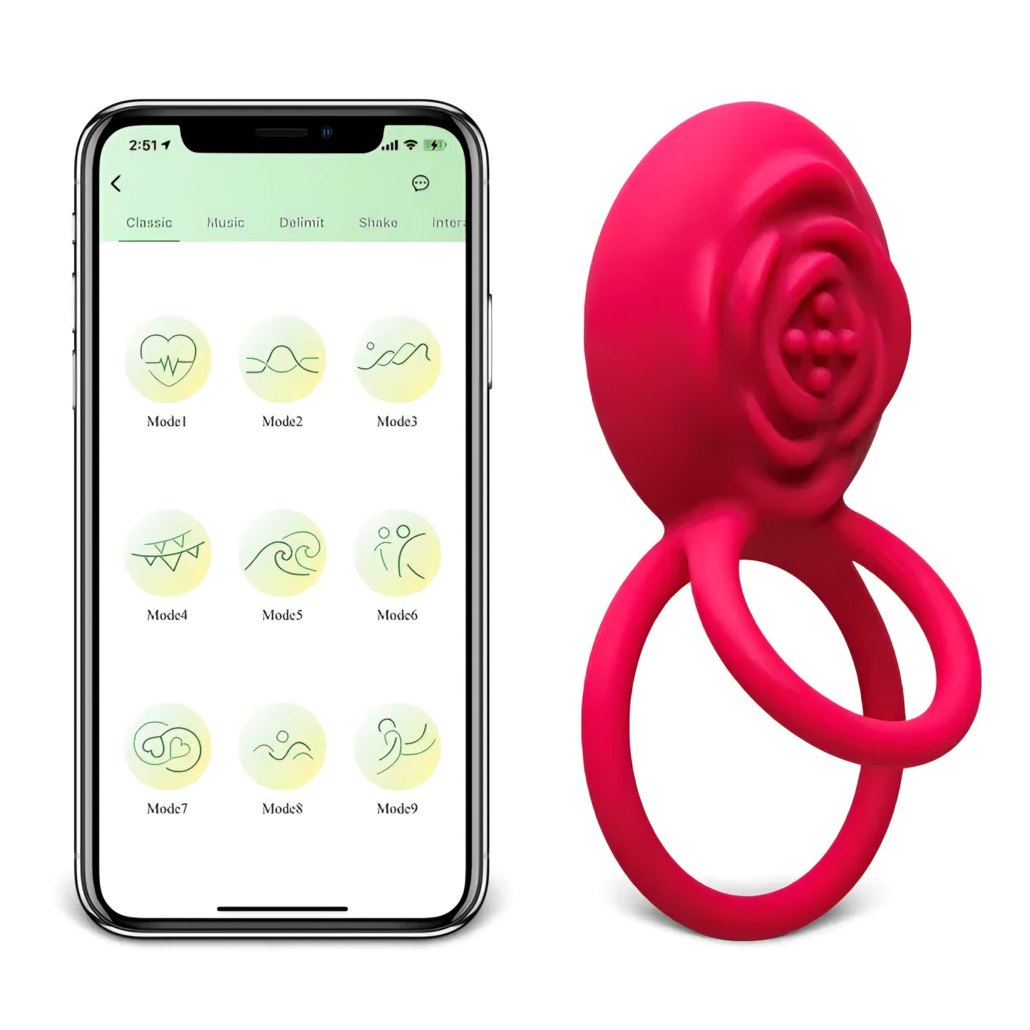 Magenta Silicone Vibrating Cock Ring