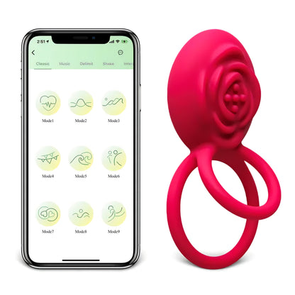 Magenta Silicone Vibrating Cock Ring