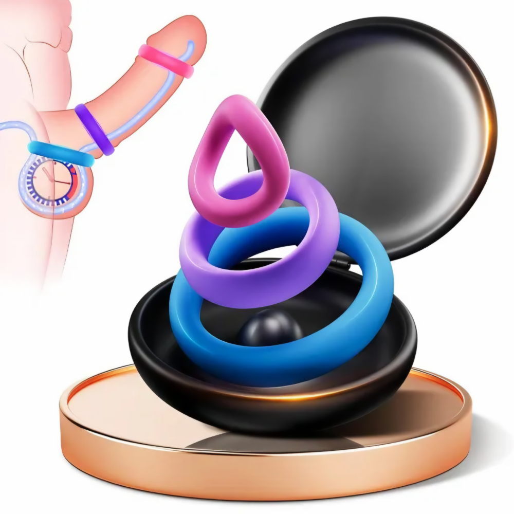 Multicolor Silicone Cock Ring Set