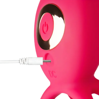 Magenta Silicone Vibrating Cock Ring