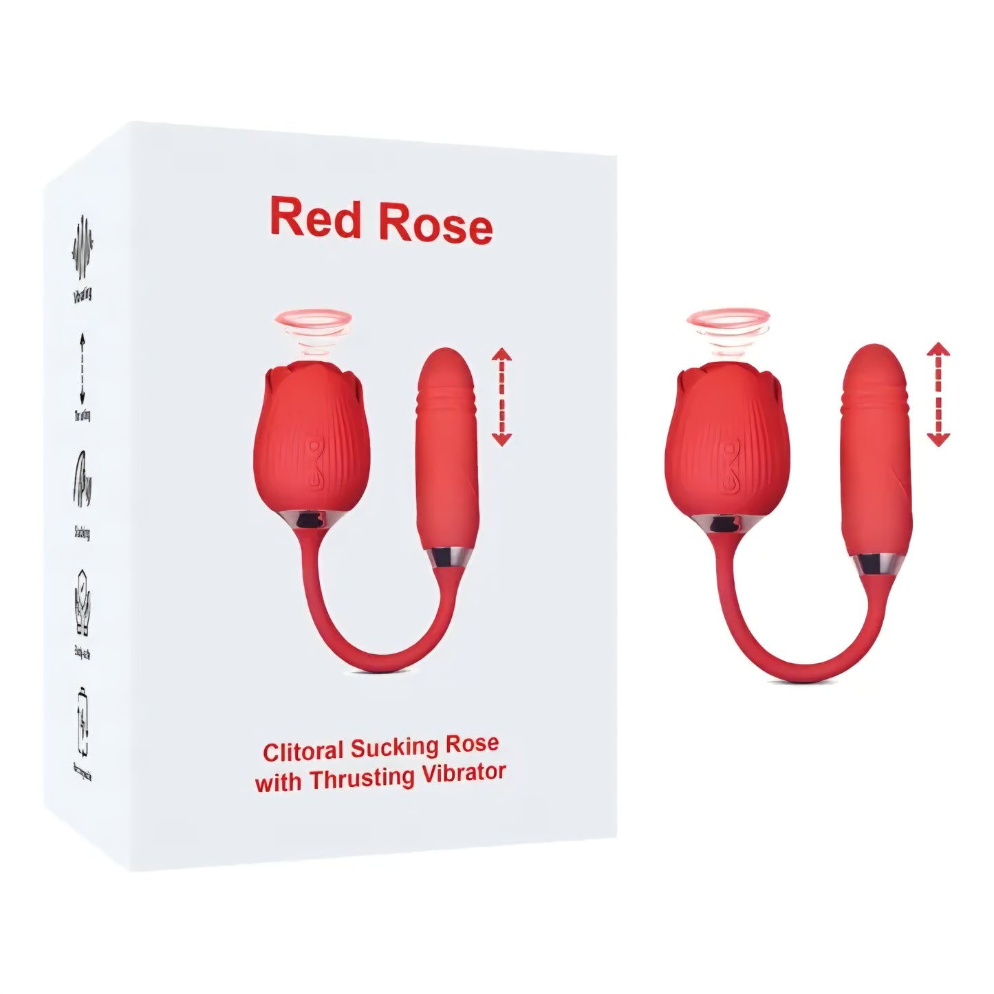 Clitoral Sucking Rose with Thrusting Vibrator